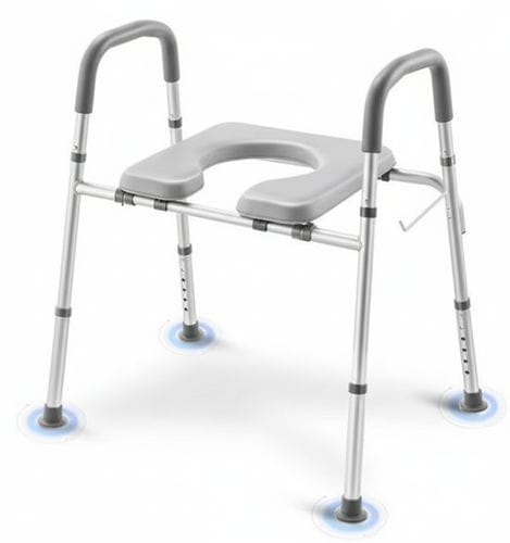 Сиденье для унитаза с подлокотниками - BES-BS040L - Besco Medical - с регулируемой высотой / бариатрическое / для лиц с ограниченной подвижностью