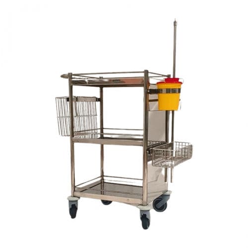 Медицинская тележка - 310613 - TIMO - многофункциональная / из нержавеющей стали / с мусорным баком