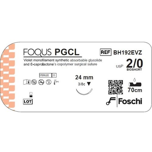 Шовный материал рассасывающийся - Foqus PGCL  - Foschi - для общей хирургии / для ветеринарной хирургии
