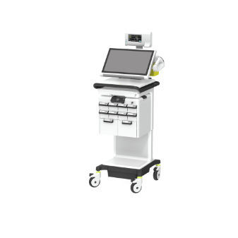 Компьютерная тумба для распределения лекарств - AMiS-PRO - ALPHATRON MEDICAL GmbH - с выдвижным ящиком / с регулируемой высотой / на аккумуляторе