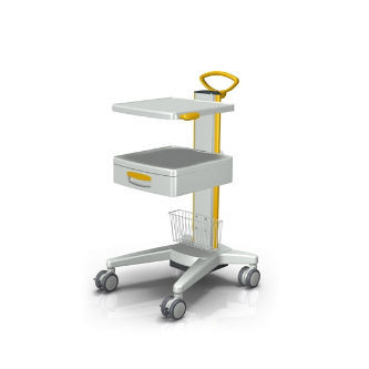 Медицинская тележка - vexio - ALPHATRON MEDICAL GmbH - для медицинских приборов / с выдвижным ящиком / с корзиной