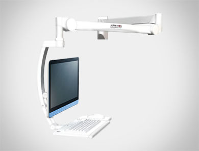 Шарнирный кронштейн - ALPHATRON MEDICAL GmbH - наклонный / для монитора / медицинский