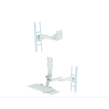 Шарнирный кронштейн - rm-port - ALPHATRON MEDICAL GmbH - наклонный / с регулируемой высотой / для монитора