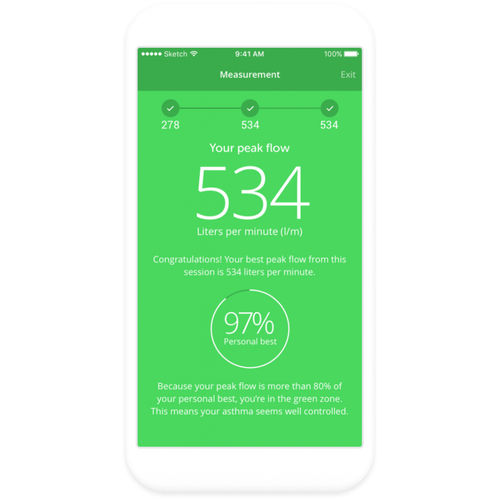 Приложение iOS для мониторинга - BreatheSmart® - Cohero Health - для контроля / для регистрации / медицинское
