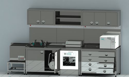 Стерилизационная комната для учреждений здравоохранения - TSSU Design - TBT Medical - из нержавеющей стали / конструкция из нержавеющей стали / «под ключ»