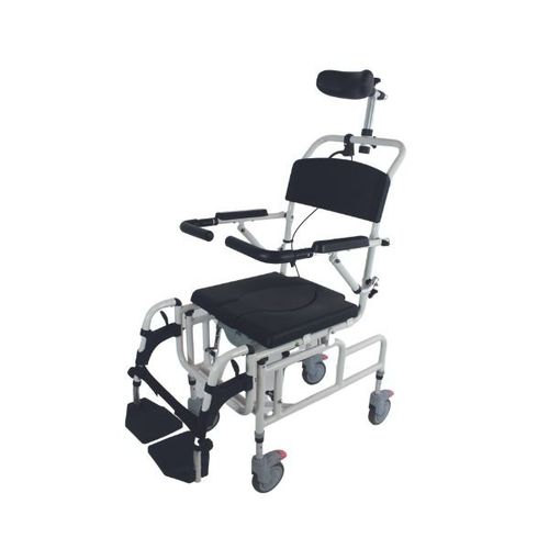 Стул для туалета с подлокотниками - A SUPREME - Allmobility - на колесиках / с опорой для ступней / для лиц с ограниченной подвижностью