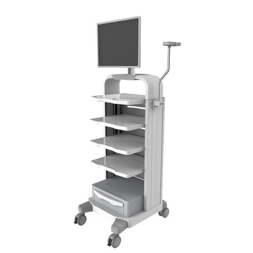 Тележка для эндоскопии - 1.4M-TR900-14-01 - Coriton Instrument Co., Ltd. - медицинская / из алюминия / 1 выдвижной ящик