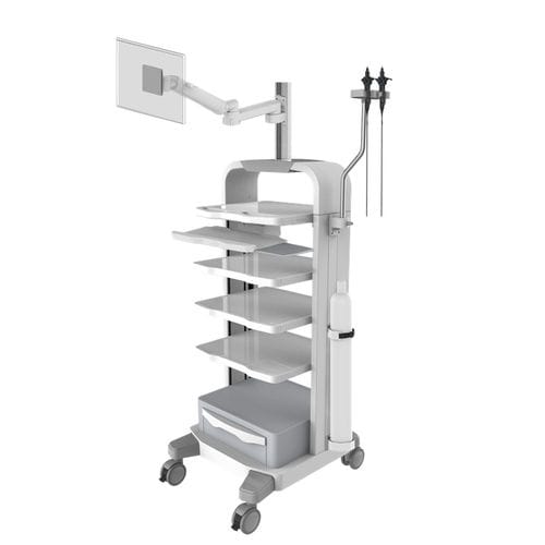 Тележка для эндоскопии - 1.4M-TR900-XX - Coriton Instrument Co., Ltd. - медицинская / транспортная / из алюминия