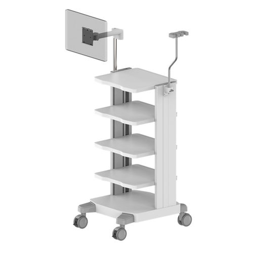 Медицинская тележка - 1.2M-TR900-12-03 - Coriton Instrument Co., Ltd. - для эндоскопии / из алюминия / 4 уровня