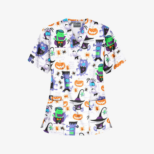 Медицинская блуза для женщин - Halloween Walk - Uniform Advantage - L / XL / M