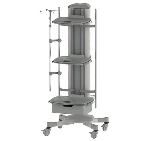 Распределительная колонка на тележке - MG-SMK - Megasan Medical Gas Systems - для интенсивной терапии / для операционной / с простой консолью