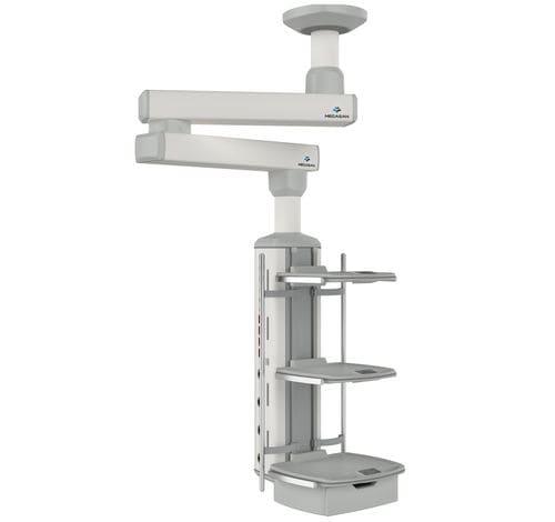 Потолочный медицинская консоль - MG-PENx-D-A - Megasan Medical Gas Systems - для интенсивной терапии / для анестезии / шарнирный