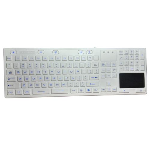 Медицинская клавиатура с сенсорной панелью - P-M09TP-BL - PAC Technology - из силиконового каучука / антибактериальная / для гигиены