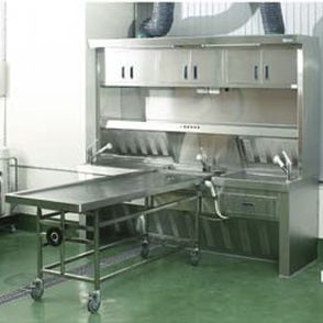 Стол для аутопсии - TK-AT2000 - TENKO MEDICAL SYSTEM CORP - прямоугольный / на роликах / из нержавеющей стали