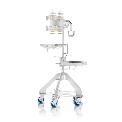 Медицинская тележка -  Planova™ VFR - Asahi Kasei Medical - для разгрузочно-погрузочных работ / из нержавеющей стали / с полкой