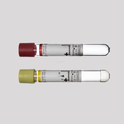 Лабораторная пробоотборная трубка - VI 1 PRP_VI 2 PRP - Biomed Device s.r.l. - цилиндрическая / цельной крови / сыворотки