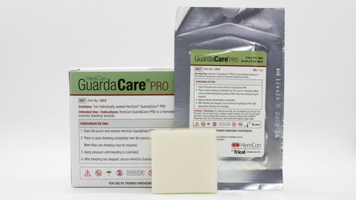 Противомикробный марлевый компресс - GuardaCare® PRO - Tricol Biomedical - гемостатический