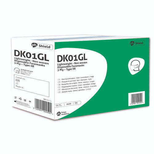 Xирургическая маска EN14683 - DK01GL - Polyco Healthline - из полипропилена / для взрослых / упаковка 50 штук