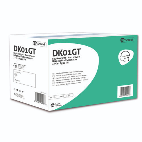 Xирургическая маска EN14683 - DK01GT - Polyco Healthline - из полипропилена / для взрослых / упаковка 50 штук