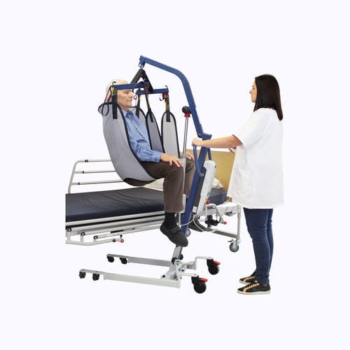 Электрический подъемник для пациентов - FLYERCOMPACT-PF - Nausicaa Medical - на роликах / подъемный / складной