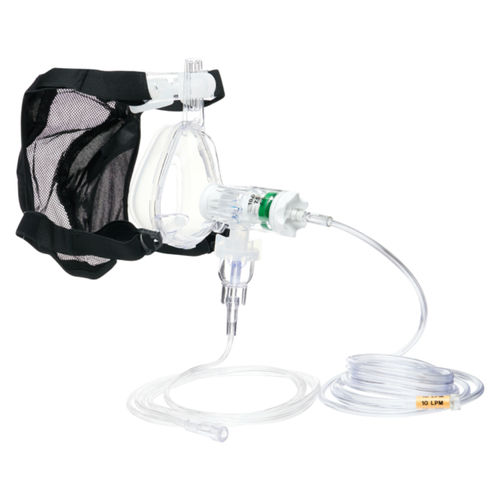 Маска для искусственной вентиляции CPAP - GO-PAP ™ - Pulmodyne - одноразового применения / прозрачная / регулируемая