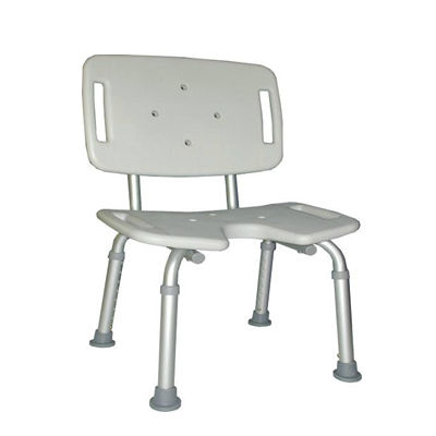 Стул для душа с отверстием для туалета - HMP-5005KD - Home Medical Products Inc. - со спинкой / с регулируемой высотой / из пластика