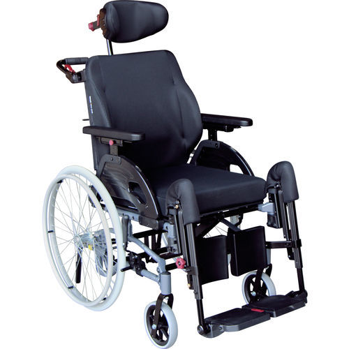 Инвалидная коляска с ручным управлением - 4U CED XL - Alu Rehab - для помещений / с регулируемым наклоном / с опорой для голеней