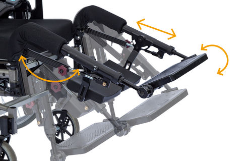 Опора для ноги для инвалидных колясок - DYNAMIC - Alu Rehab - регулируемая