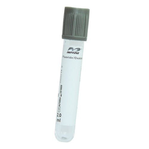 Цилиндрическая пробоотборная трубка - IMPROVACUTER® 672020202, IMPROVACUTER® 673050202 - Improve Medical - для отбора проб / оксалат калия / фторид натрия