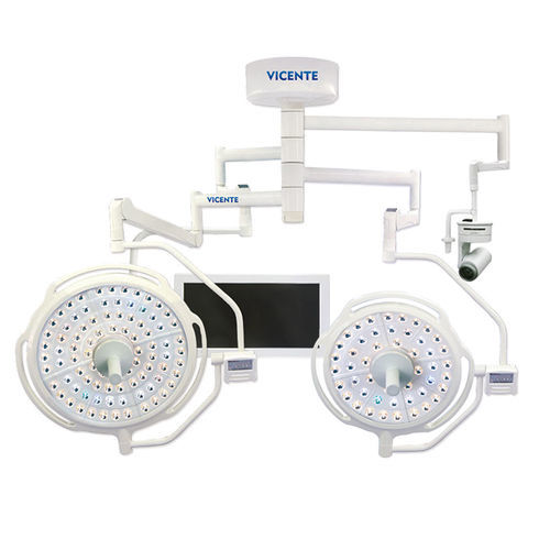 Потолочный хирургический светильник - Shandong Mingtai Medical Equipment Group - светодиодный / 2 штатива / с видеокамерой