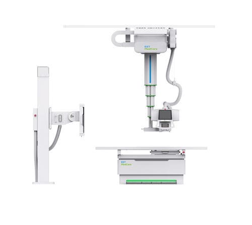 Цифровой рентгенографическая система - EMX3000 - EST Medical Equipment - для многофункциональной радиографии / с телескопической потолочной стойкой для трубок / с напольной системой Букки