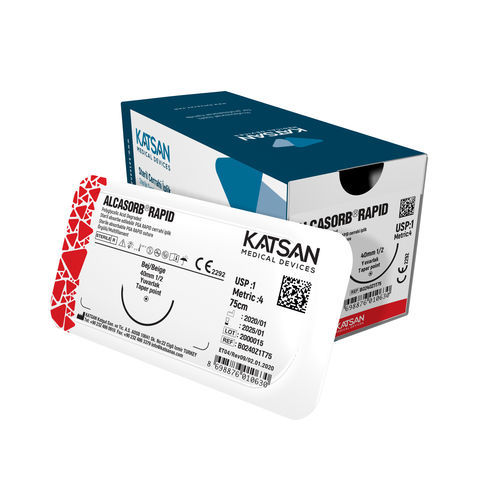 Шовный материал рассасывающийся за короткое время - ALCASORB&reg; RAPID - KATSAN Medical Devices - для офтальмологической хирургии / для хирургической обработки ран / для общей педиатрической хирургии