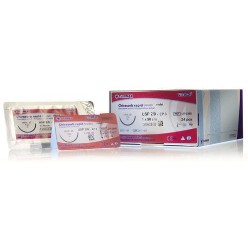 Шовный материал рассасывающийся за короткое время - Chirasorb - Vitrex Medical A/S - для челюстно-лицевой хирургии / для офтальмологической хирургии / для общей педиатрической хирургии