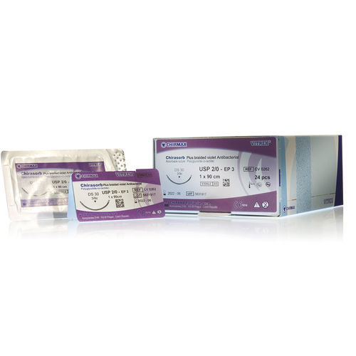 Шовный материал рассасывающийся за средний промежуток времени - Chirasorb Plus - Vitrex Medical A/S - для хирургии мягких тканей / 5-0 / 4-0