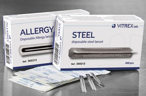 Ланцет аллергологический тест - 355213 - Vitrex Medical A/S - стерильный / нержавеющая сталь / капиллярной крови