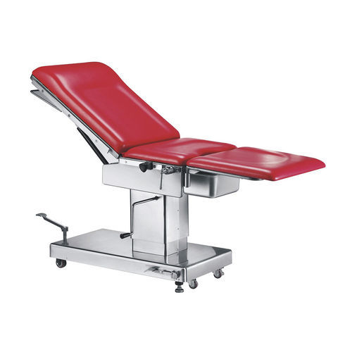 Гидравлический диагностический стол - MT400B - Ningbo Techart Medical Equipment - с регулируемой высотой / 3 секции / розовый