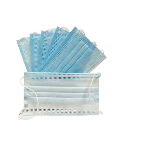 Xирургическая маска типа IIR - MP211 - Shenzhen Mecun Medical Supply - упаковка 10 штук / синяя / белая