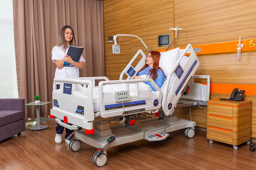 Кровать для больниц - CURA 5000 - SCHRODER HEALTH PROJECTS - электрическая / с регулируемой высотой / наклонная