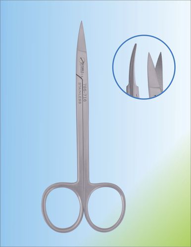 Ножницы для стоматологической хирургии - SSI 786-716 - Smile Surgical Ireland Limited - Quinby / для человека / изогнутый