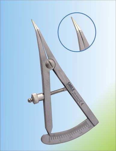 Штангенциркуль для стоматологии - SSI 786-4402-2 - Smile Surgical Ireland Limited - Кастровьехо / изогнутый