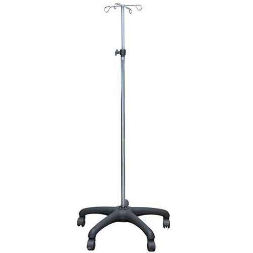 Стойка для сыворотки на роликах - SR 01 series - Çağdaş Medical - 4 крюка / из нержавеющей стали