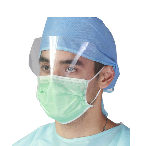 Xирургическая маска EN14683 - WLM2005 - Hubei Wanli Protective Products - с забралом / для взрослых / зеленая