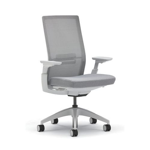 Стул с подлокотниками - Evo - Allsteel - на колесиках / с высокой спинкой