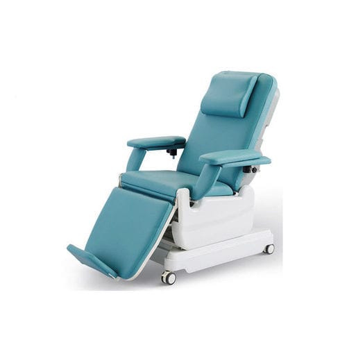 Электрическое кресло для забора крови - YA-DS-D02 - Zhangjiagang Medi Medical Equipment - 3 секции / на роликах / с опорой для голеней