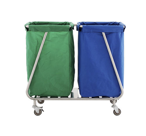 Грязная тележка с мешками - MK-S14 - Zhangjiagang Medi Medical Equipment - медицинская / для домашнего хозяйства / 2 мешка