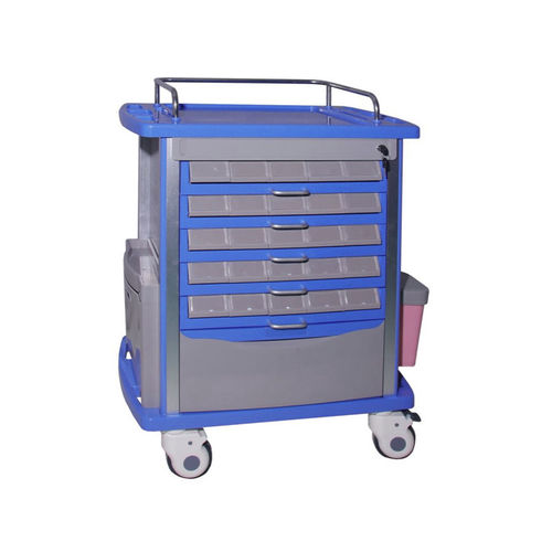 Тележка для больниц - MK-P11 - Zhangjiagang Medi Medical Equipment - для распределения лекарств / из пластика / с боковым ящиком