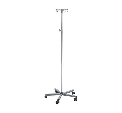 Стойка для сыворотки на роликах - MK-IS02 - Zhangjiagang Medi Medical Equipment - 4 крюка / телескопическая / из нержавеющей стали