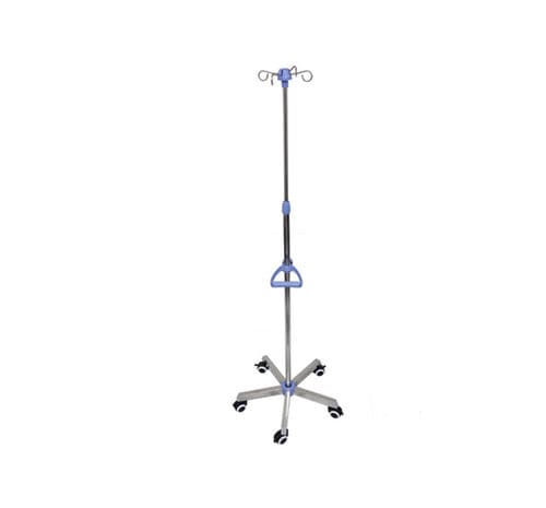 Стойка для сыворотки на роликах - MK-IS03 - Zhangjiagang Medi Medical Equipment - 4 крюка / телескопическая / высокая нагрузка