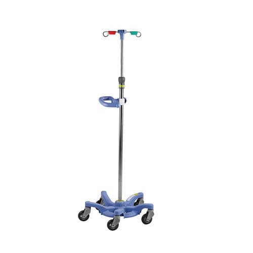 Стойка для сыворотки на роликах - MK-IS04 - Zhangjiagang Medi Medical Equipment - на рейке / 4 крюка / высокая нагрузка