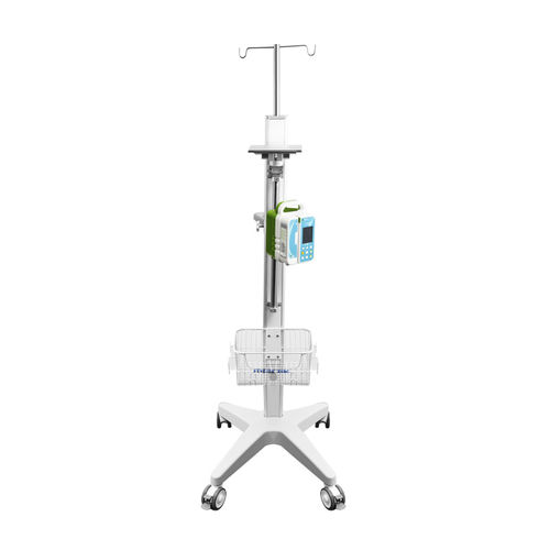 Стойка для сыворотки на роликах - MK-IS06 - Zhangjiagang Medi Medical Equipment - 2 крюка / телескопическая / с перфузионным насосом